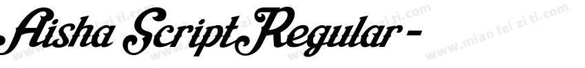Aisha Script Regular字体转换